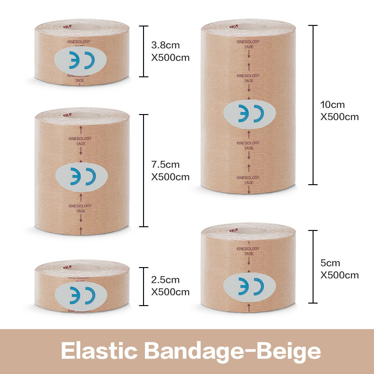 5 Size Kinesiology Tape Muscle Bandage Sports Cotton Elastic Adhesive Strain Injury Tape Knee Muscle Pain Relief Stickers - Image 18