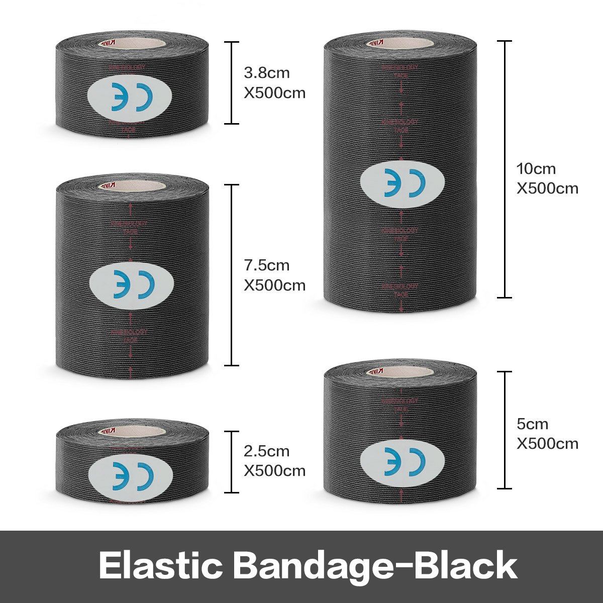 5 Size Kinesiology Tape Muscle Bandage Sports Cotton Elastic Adhesive Strain Injury Tape Knee Muscle Pain Relief Stickers - Image 19