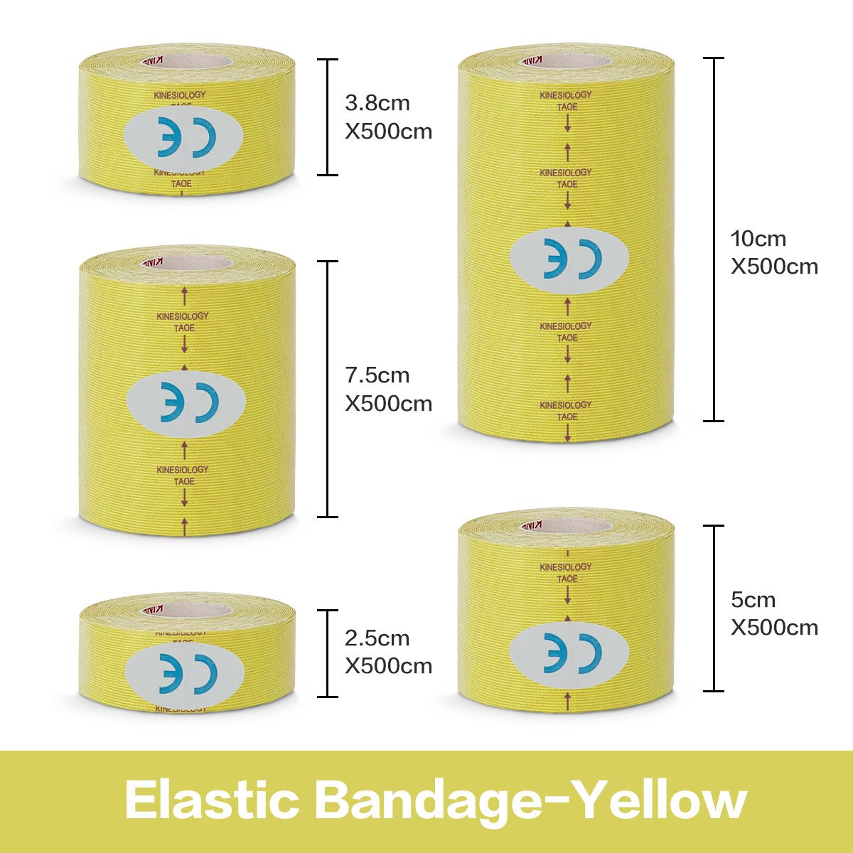 5 Size Kinesiology Tape Muscle Bandage Sports Cotton Elastic Adhesive Strain Injury Tape Knee Muscle Pain Relief Stickers - Image 20