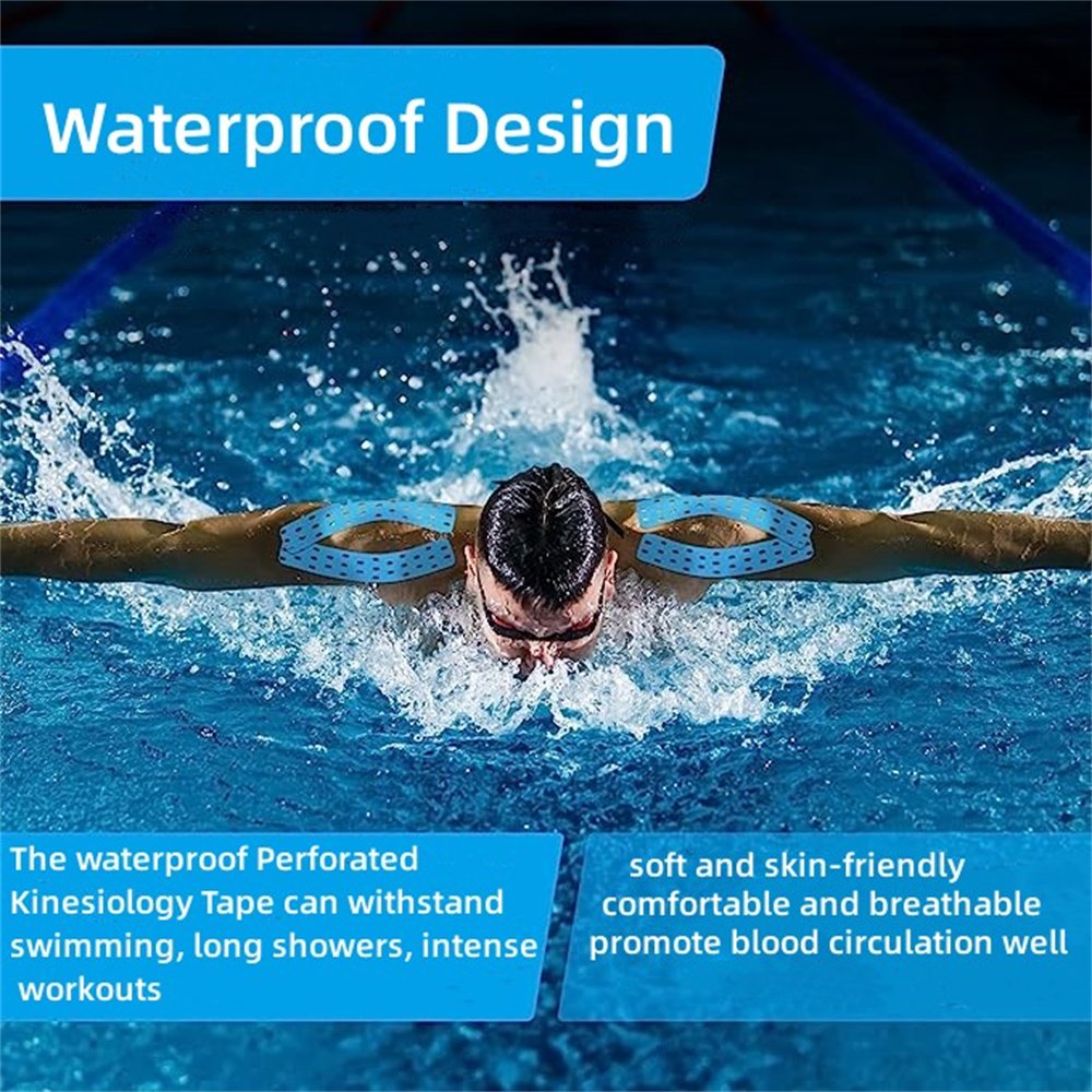 5cmx5m Perforated Kinesiology Tape Elastic Athletic Tape For Muscle Support Strain Injury Pain Relief Latex Free Breathable - Image 2