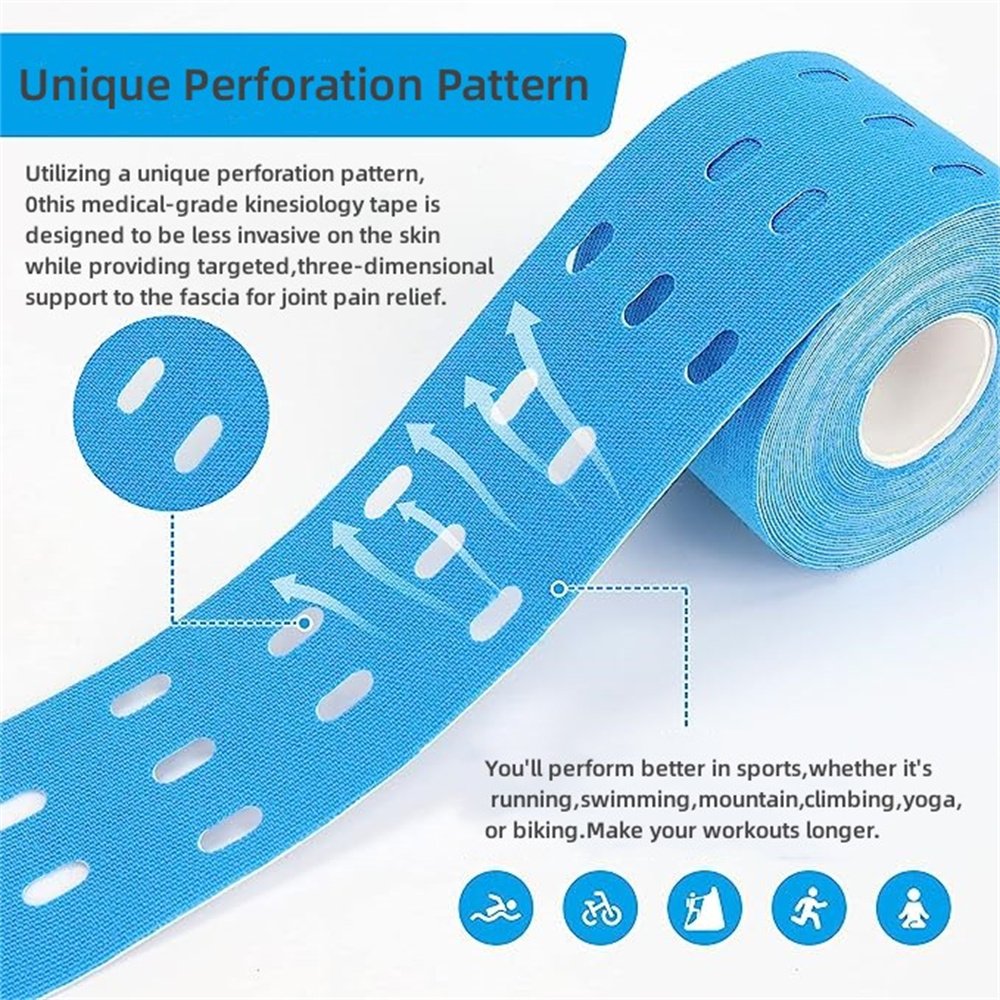 5cmx5m Perforated Kinesiology Tape Elastic Athletic Tape For Muscle Support Strain Injury Pain Relief Latex Free Breathable - Image 5