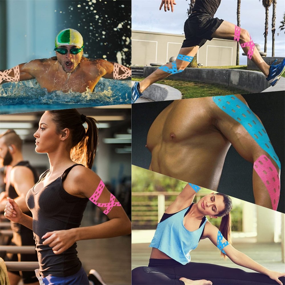 5cmx5m Perforated Kinesiology Tape Elastic Athletic Tape For Muscle Support Strain Injury Pain Relief Latex Free Breathable - Image 6